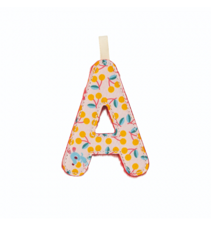 Lletra de roba Lilliputiens A rosa fosforescent