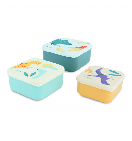 Set 3 caixes d'esmorzar Miniland Jurassic