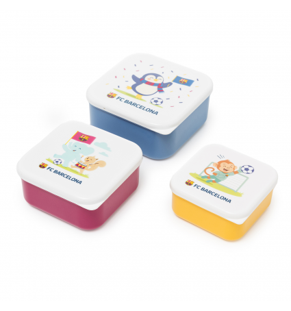 Set 3 caixes d'esmorzar Miniland Barça