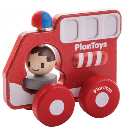 camion de bomberos de madera