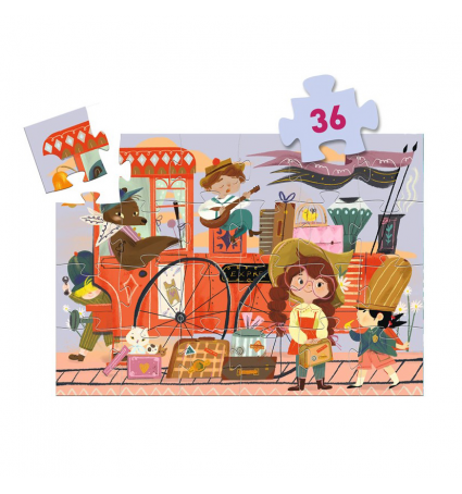 Puzzle Djeco 36 piezas Silueta El viaje de Mia