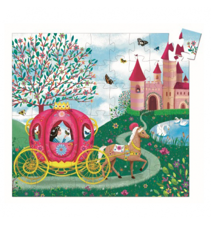 Puzzle Djeco 54 piezas Silueta El carruaje de Elise