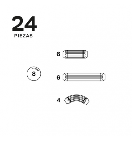 Juego magnético Imabars Kids 24 pcs