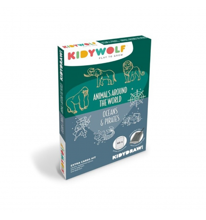 Plantillas Pizarra Kidywolf Kidydraw-MINI Animales del Mundo / Piratas