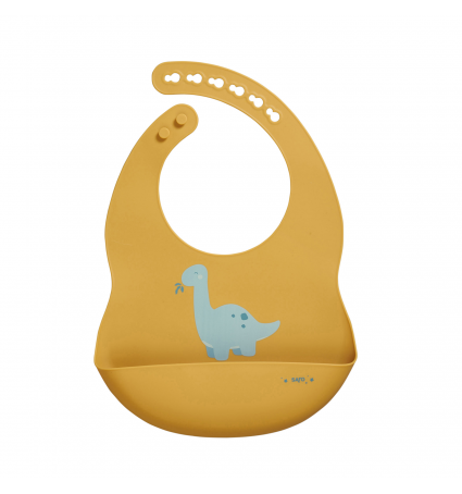 Babero Silicona Saro Party mostaza