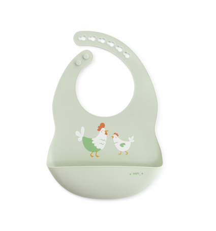 Babero Silicona Saro Funny Farm