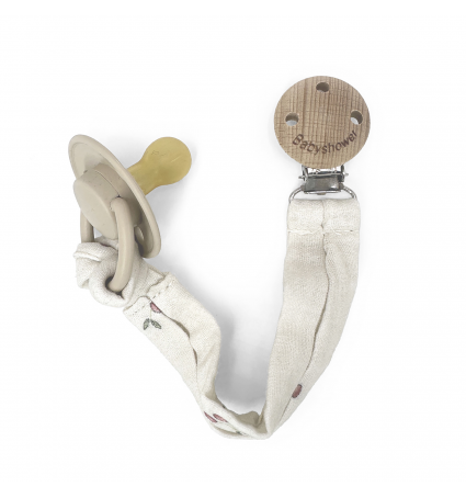 Chupetero Babyshower Madera Cherries