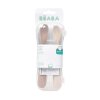 Pack de 2 Cucharas Béaba de Silicona1a edad Beige/Arcilla
