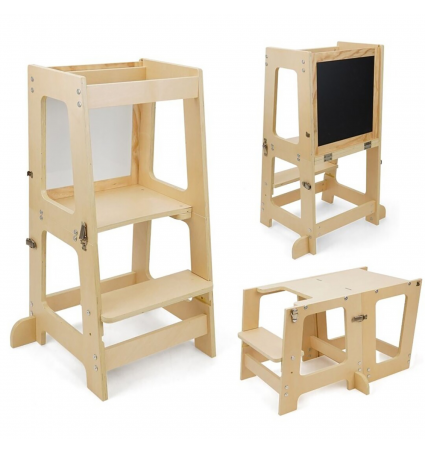 Torre de aprendizaje Montessori 3 en 1 PREMA Madera