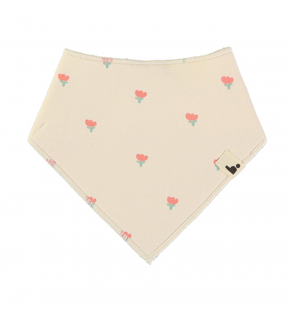 Bandana Babyclic Poppies Ecru
