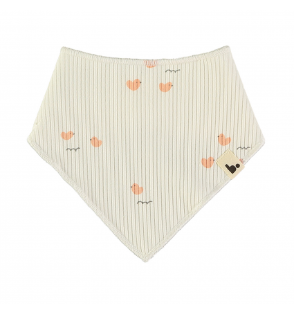Bandana Babyclic Lovely Ducks Melocotón