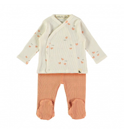 Gipó creuat & Pantaló Babyclic Lovely Ducks Albercoc