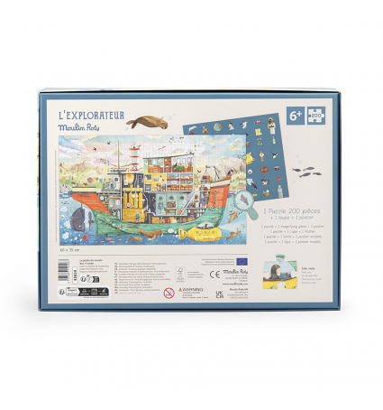 Puzzle Moulin Roty 200 piezas El Barco del Explorador