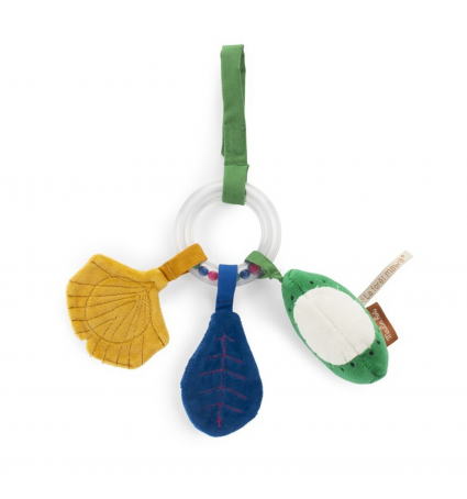 Sonajero con anilla de bolas Moulin Roty Forêt Mawa