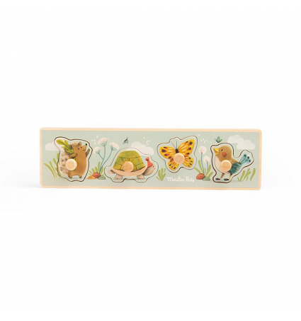 Puzzle Encajable Moulin Roty Trois Petits Lapins