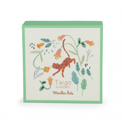 Doudou portachupete Moulin Roty Leopardo Taïgo