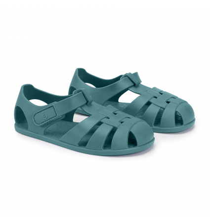Sandàlies de goma Monnëka Turquesa Whale Teal