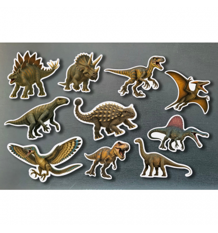 Piezas Magnéticas de bambú Nowordbooks Dinosaurios