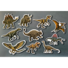 Piezas Magnéticas de bambú Nowordbooks Dinosaurios