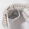 Bolsa Canastilla Walking Mum Praliné rayas Moka