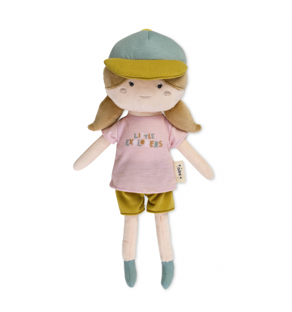 Muñeca de trapo Saro Little Explorers Alba