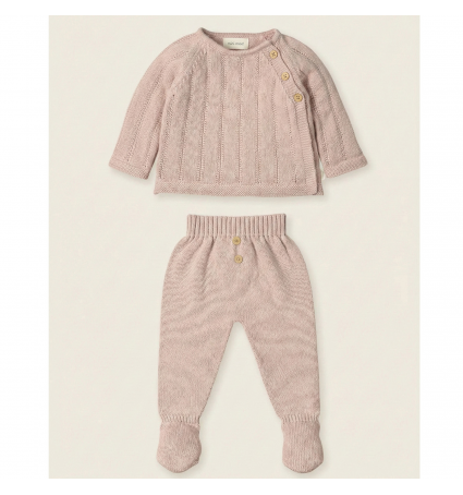 Jubón cruzado & Polaina Mini Mooi Forest Land Blush