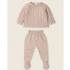 Jubón cruzado & Polaina Mini Mooi Forest Land Blush