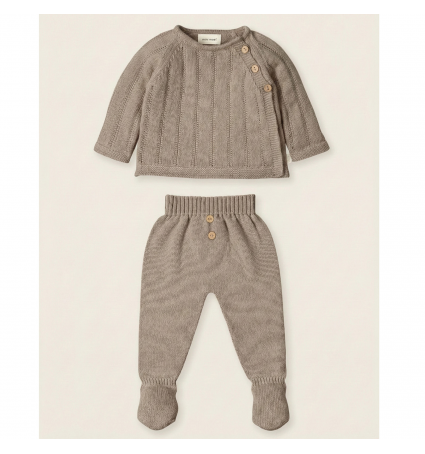 Jersei i pantalons amb peus Mini Mooi Forest Land Cocoa