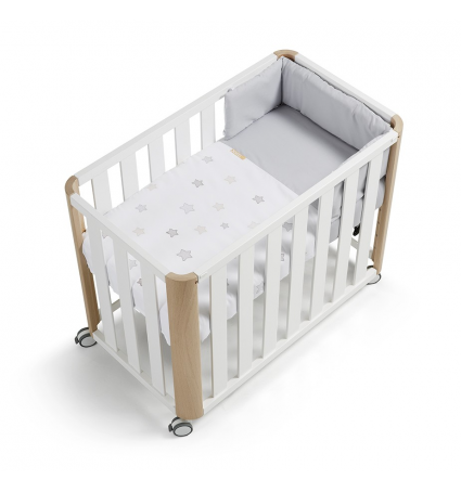 Minibressol DOCO Sleeping 90x50 blanca/natural amb matalàs Cotinfant